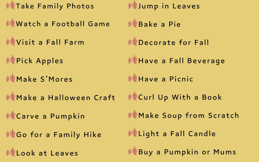 Columbus Moms Network 2025 Fall Bucket List